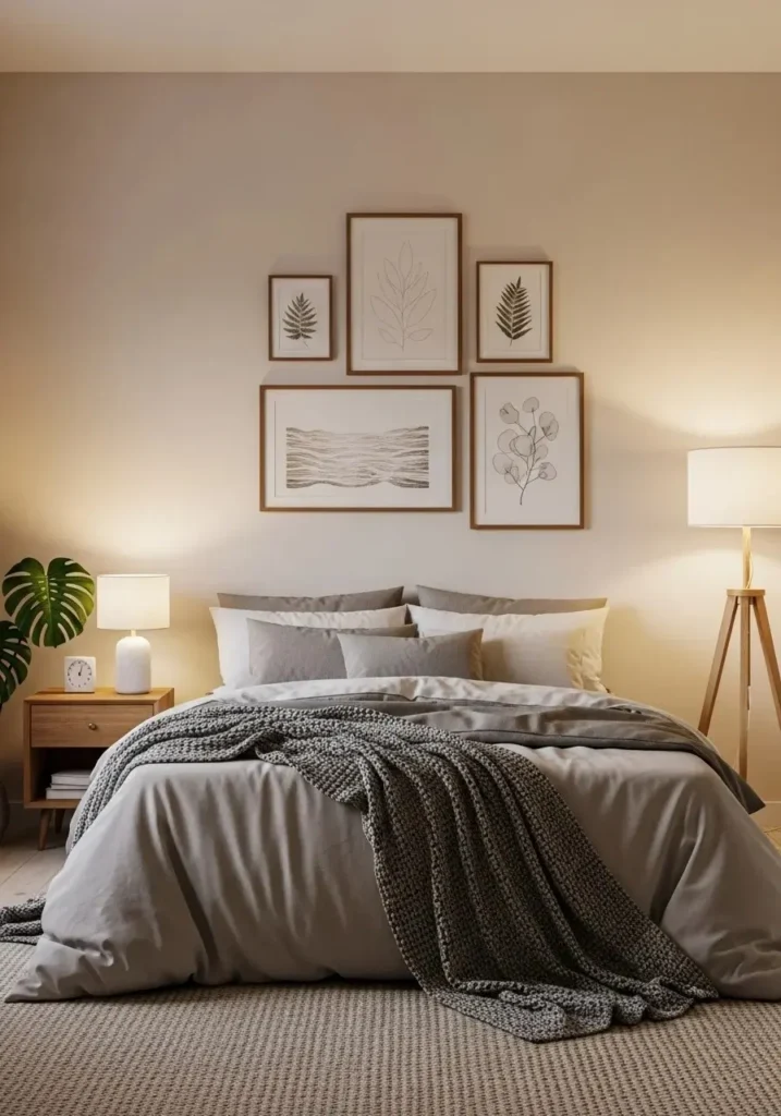 Full bedroom view wall art stylish personalized decor