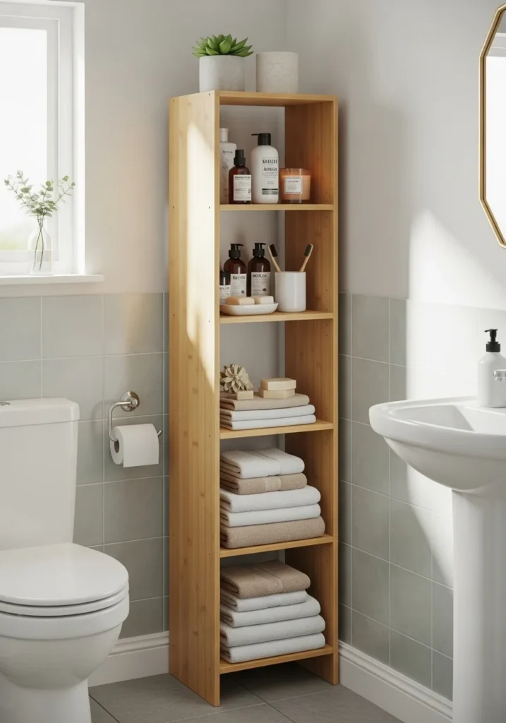 narrow bathroom storage cabinet for small spaces