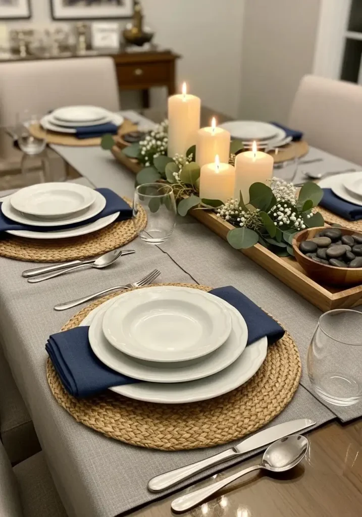 Decorative dining table setting ideas for dining room decor