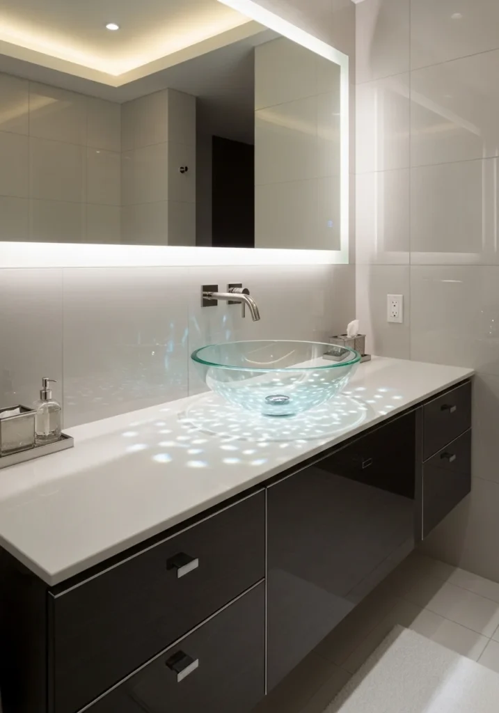 glass bathroom sink modern stylish transparent basin design