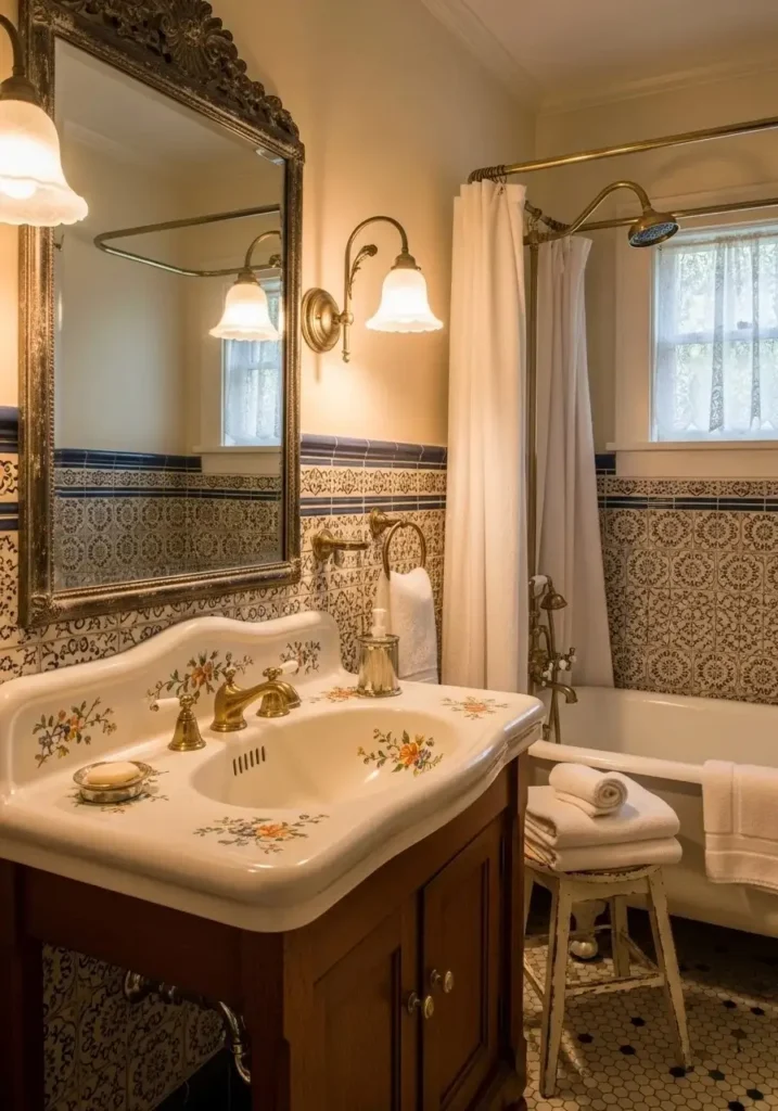 vintage bathroom sink porcelain classic elegant design