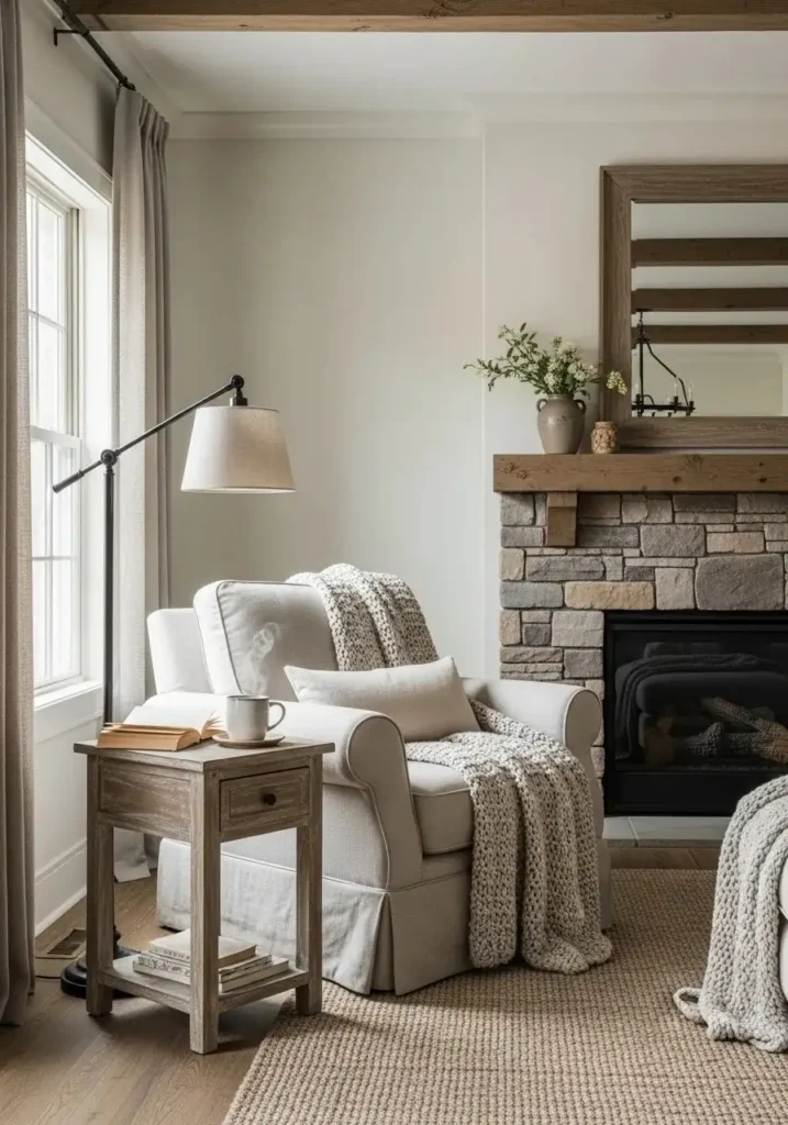 farmhouse living room accent chair seating