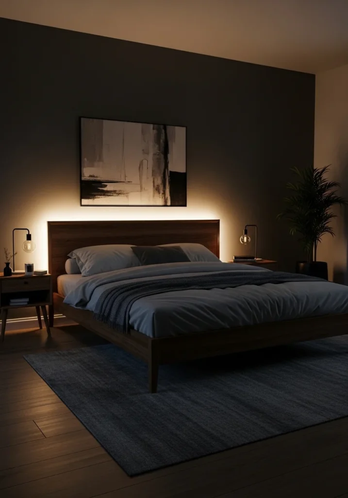 ambient lighting moody bedroom LED soft glow