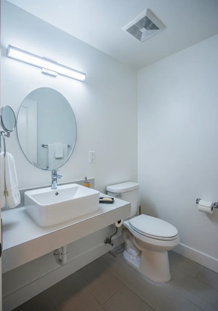 compact drop in bathroom sink practical small space design