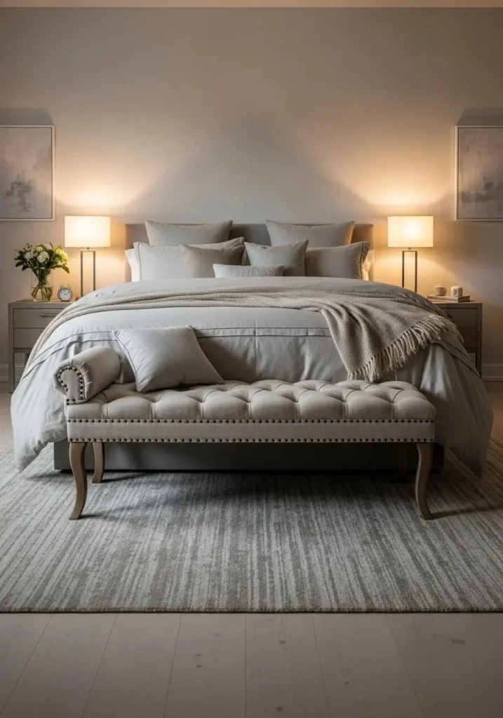 tufted bench bedroom elegant bedroom bench ideas luxury design