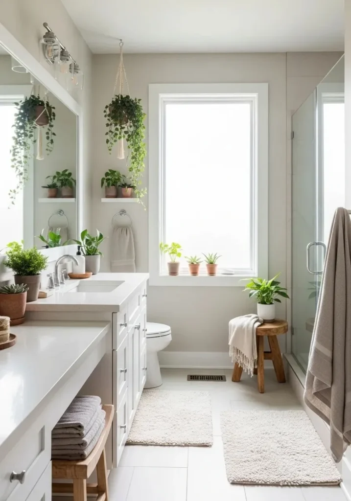 primary bathroom ideas greenery fresh spa-like