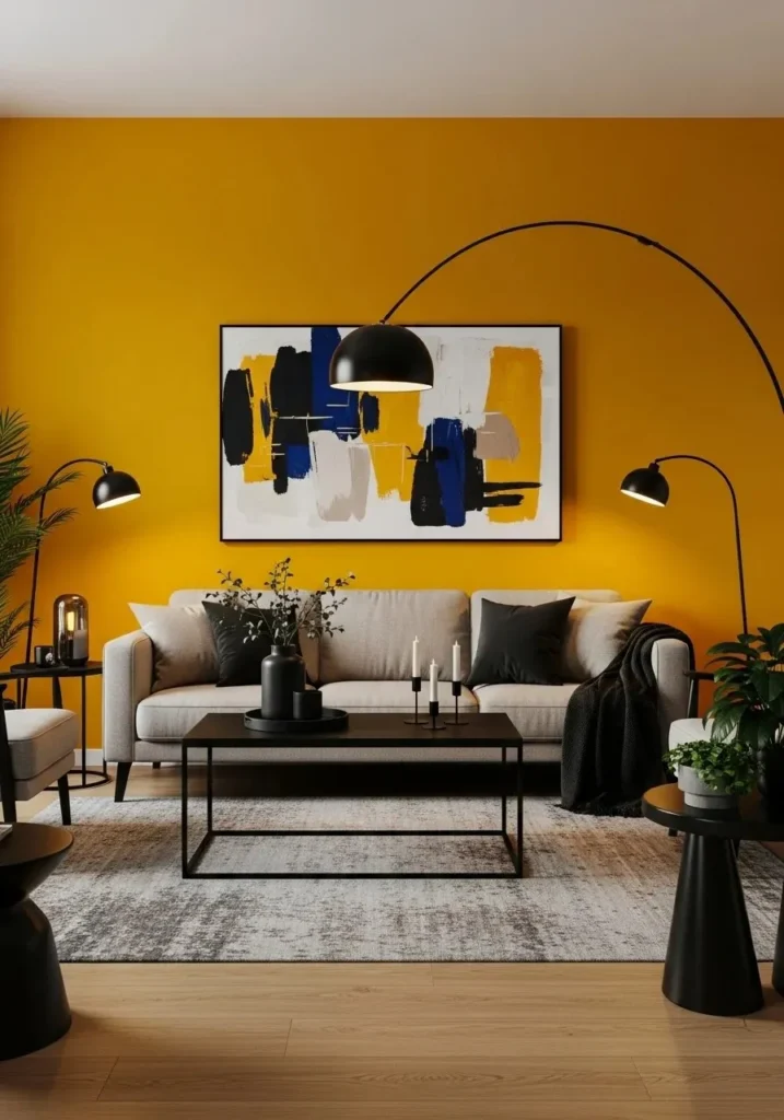 Living room with taupe walls and neutral décor for a timeless style.