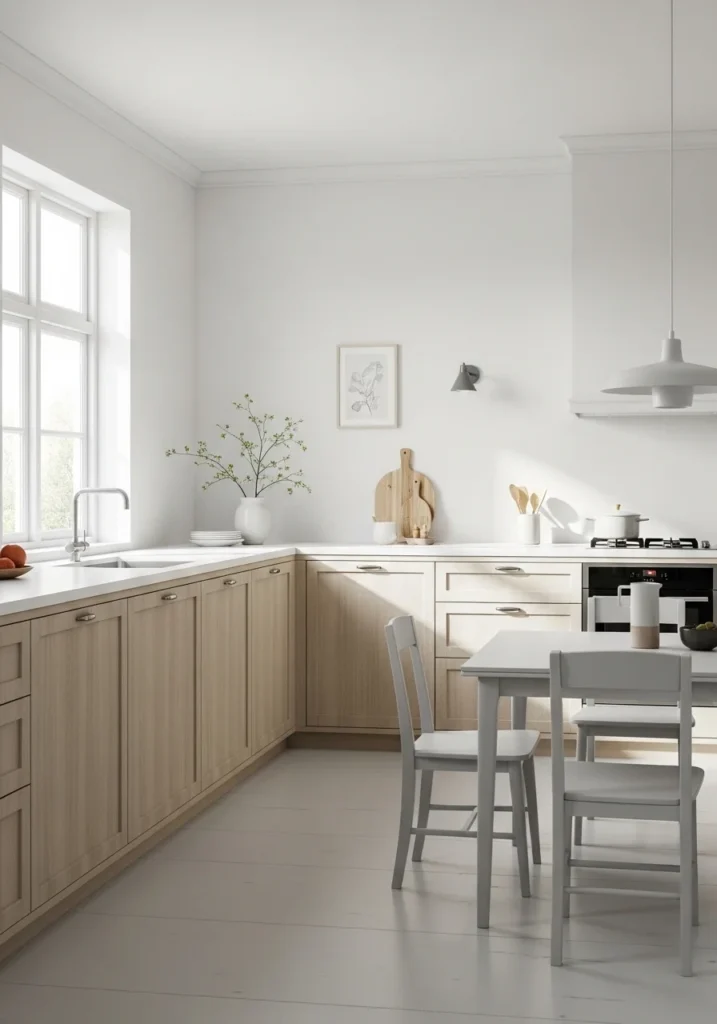 scandinavian light wood kitchen cabinets minimalist kitchen ideas