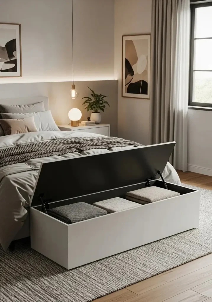storage bench bedroom hidden storage bedroom bench ideas practical design