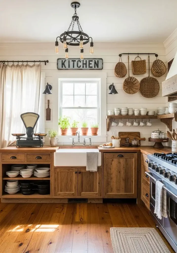 rustic reclaimed wood kitchen cabinets farmhouse kitchen ideas with wood