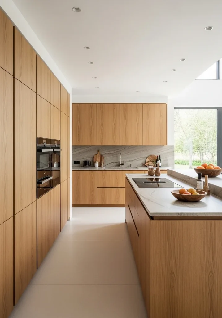 floor to ceiling wood cabinets modern kitchen storage ideas