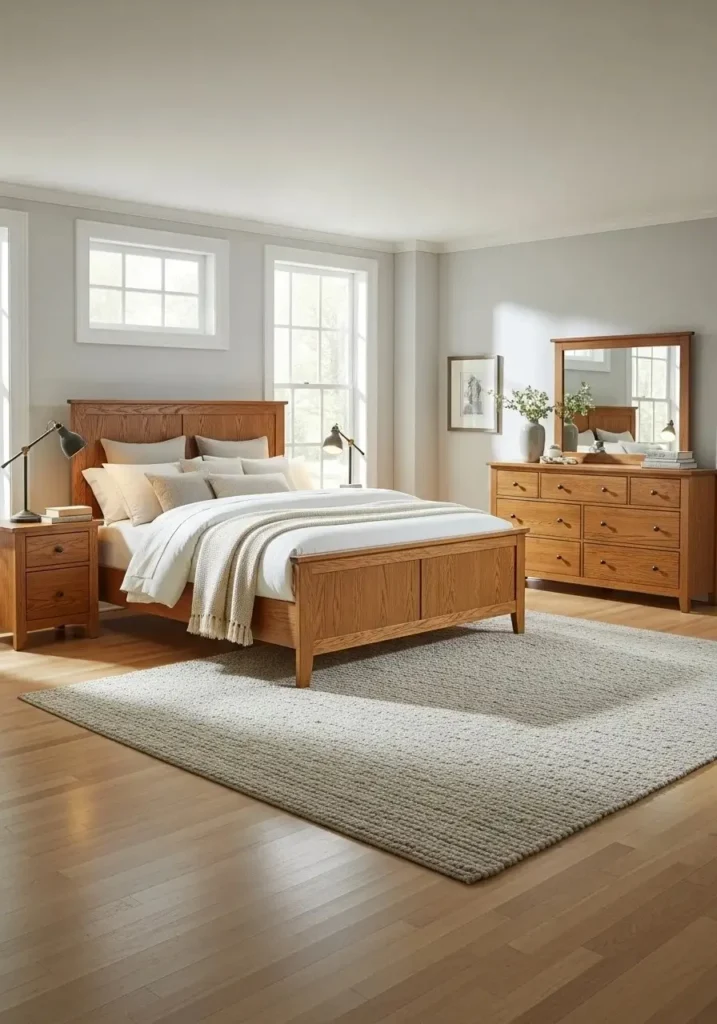 classic wood bedroom set matching furniture ideas warm bedroom design