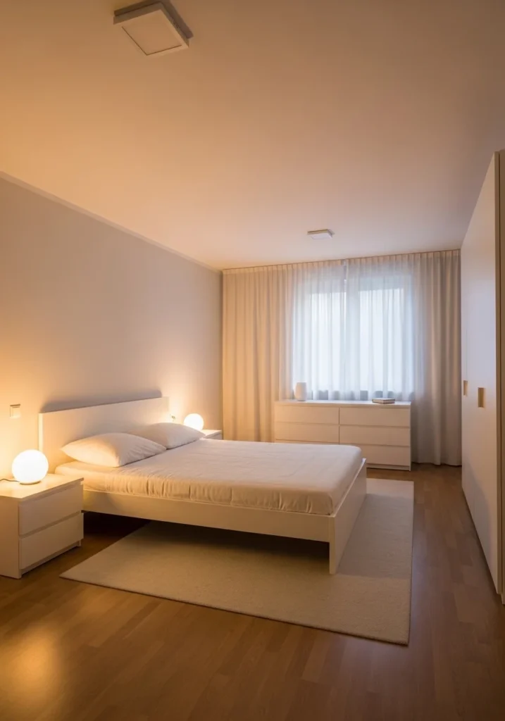 all white bedroom warm lighting cozy white bedroom ideas