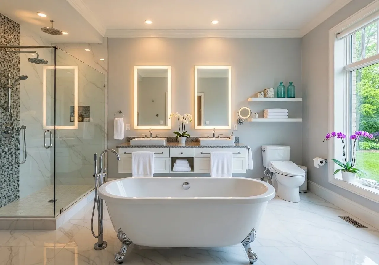 Full view of beautiful bathroom