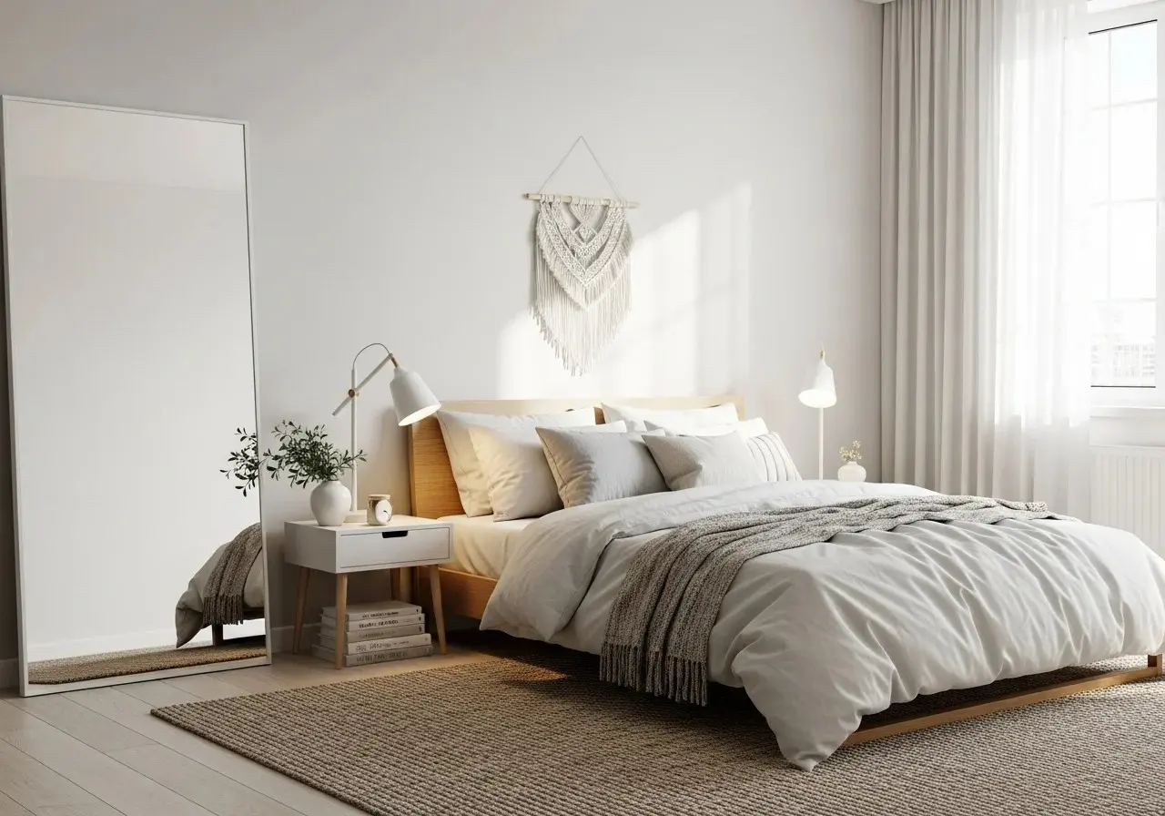 bedroom mirror ideas to make space feel bigger and brighter