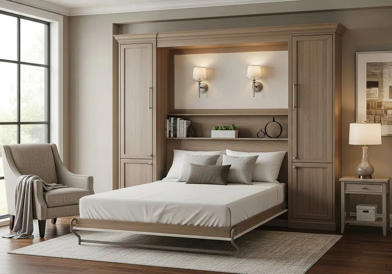 Beautiful Murphy bed look