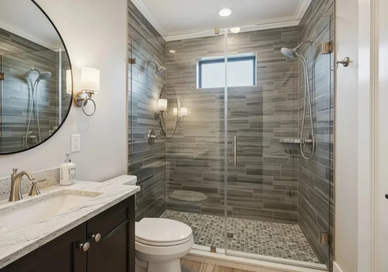 Beautiful Small Bathroom look with Walk-In Shower