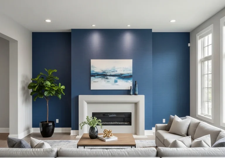 Beautiful accent walls in living room look
