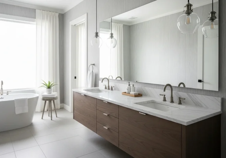 Beautiful bathroom with double sink bathroom look