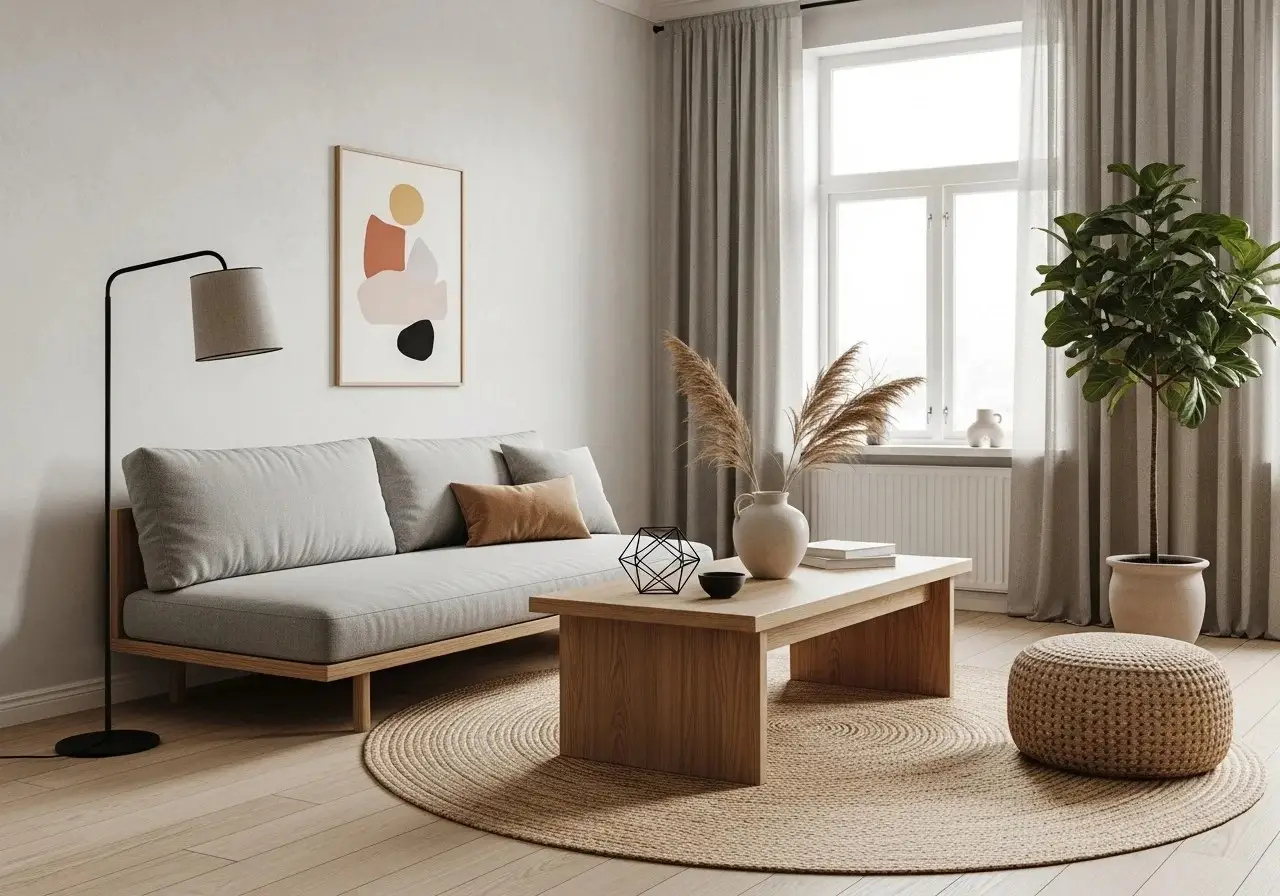 Beautiful Japandi living room look