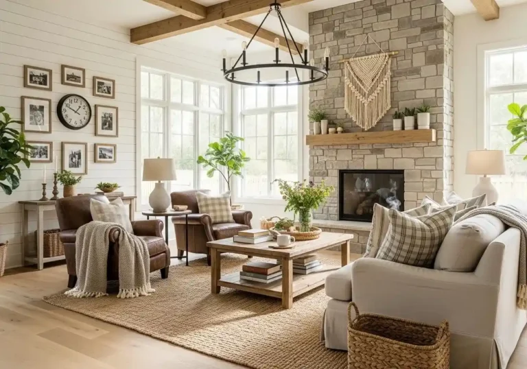 BEAUTIFUL farmhouse living room look