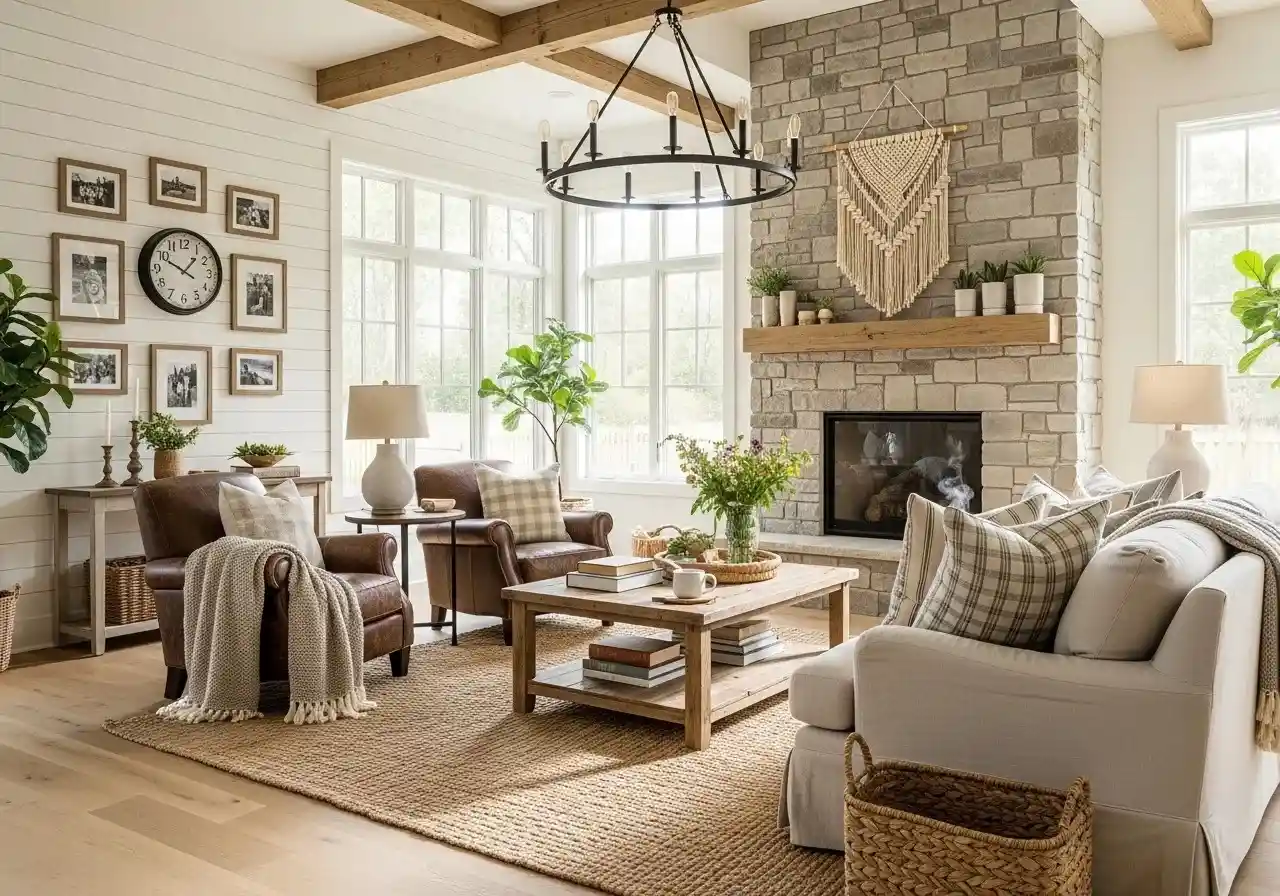 BEAUTIFUL farmhouse living room look