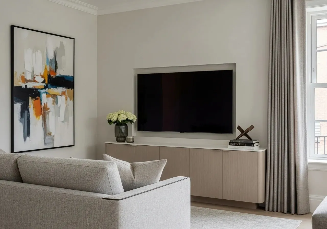 living room TV wall beautiful look