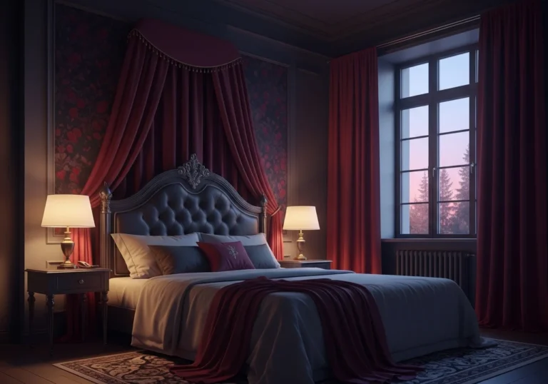 Beautiful vampire bedroom look