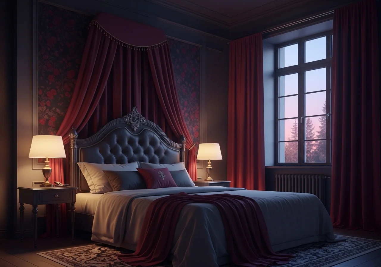 Beautiful vampire bedroom look