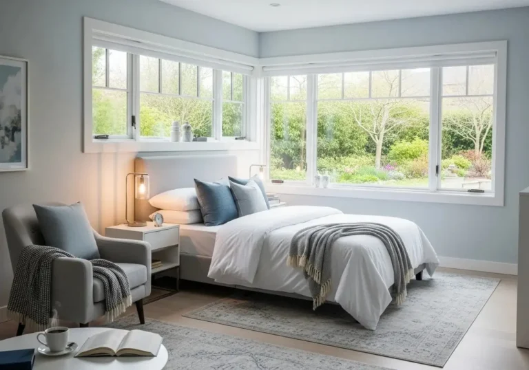 Beautiful corner bedroom look