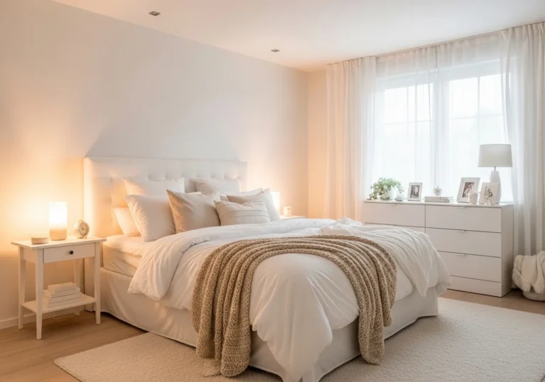 white furniture bedroom ideas cozy bright aesthetic bedroom design